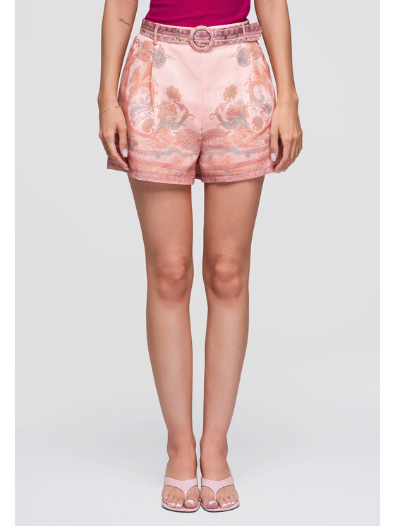 Ombre Ombre Szorty materiałowe OW-ST-E0022 Różowy Regular Fit