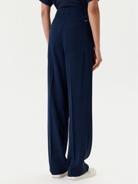 Tommy Hilfiger Tommy Hilfiger Szövet nadrág WW0WW46749 Sötétkék Relaxed Fit