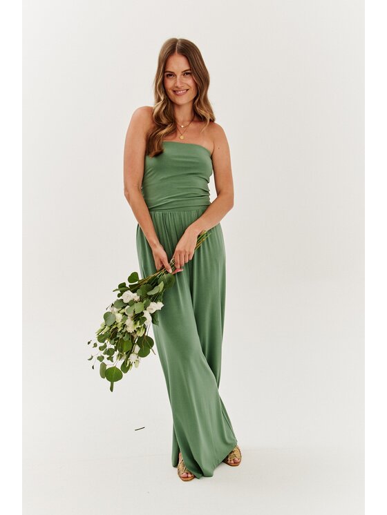 NAOKO NAOKO Kalhoty z materiálu Mint Breeze Modrá Regular Fit