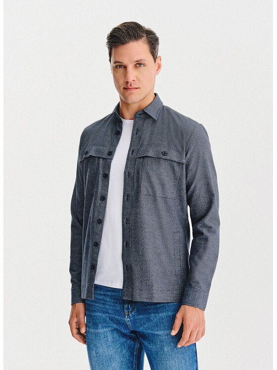 Pako Lorente Pako Lorente Koszula P25WF-1X-006 Granatowy Classic Fit