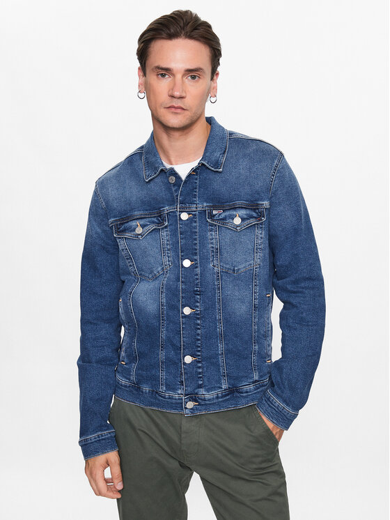 Tommy Hilfiger Tommy Hilfiger Teksajakk DM0DM16729 Tumesinine Regular Fit