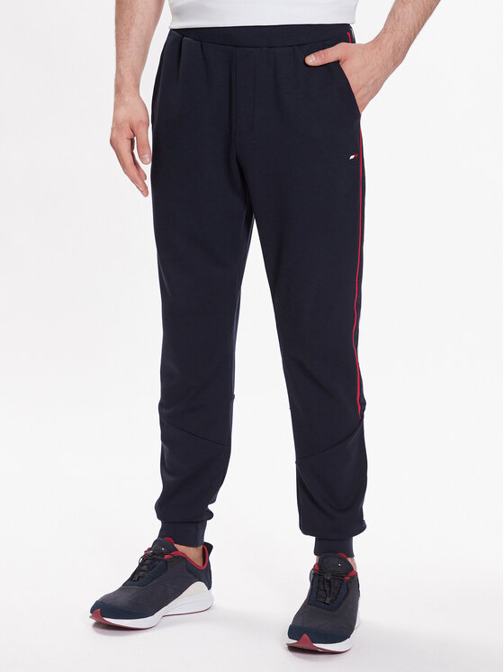 Tommy Hilfiger Tommy Hilfiger Sporta bikses Textured Tape MW0MW30404 Tumši zils Regular Fit