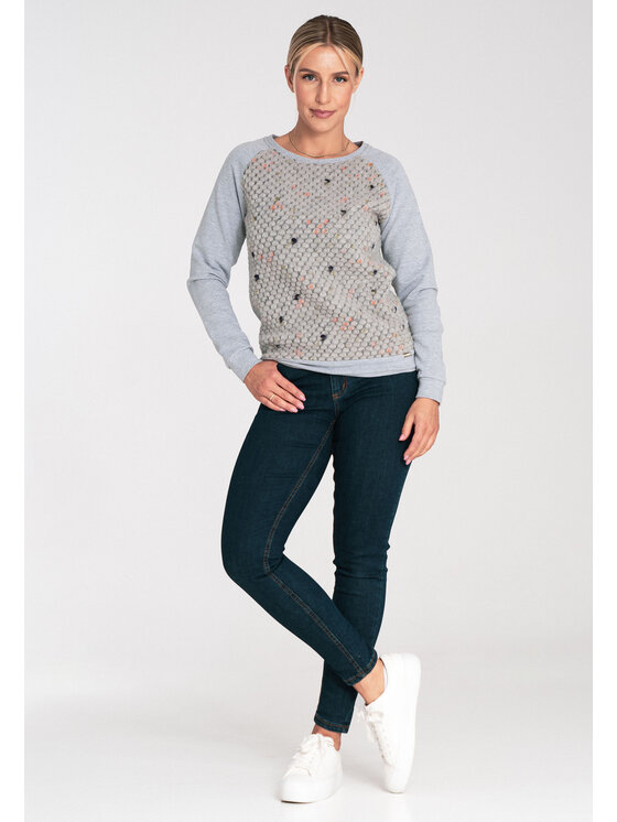 FIGL FIGL Mikina M1046 Šedá Regular Fit