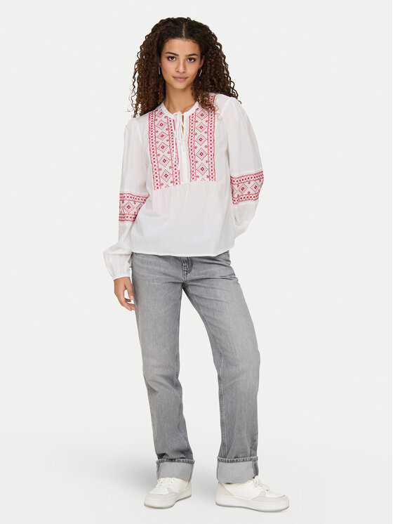 JDY JDY Bluzka Lulu 15345478 Biały Regular Fit