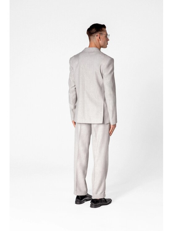 LE POSSÉ LE POSSÉ Pantalone da abito MJTIWLAS Grigio Regular Fit