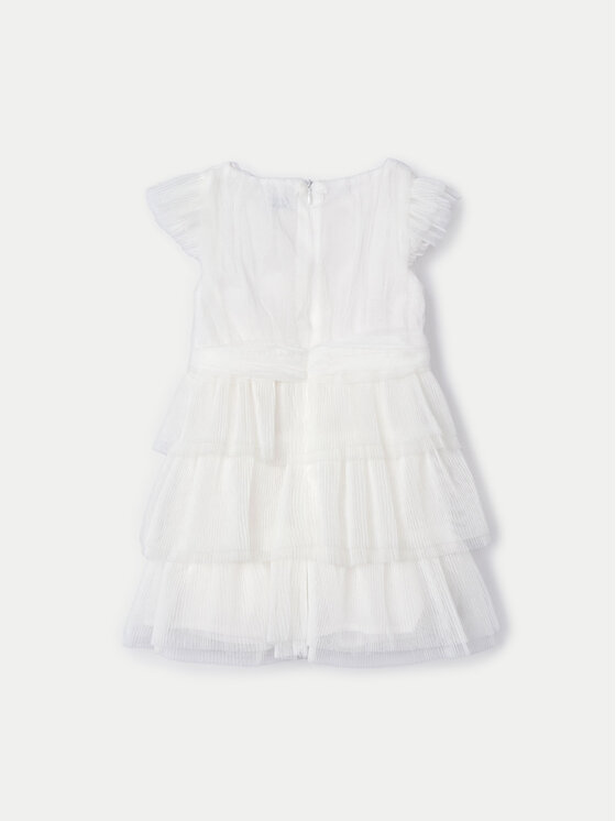 Mayoral Mayoral Sukienka elegancka 03912 Écru Regular Fit