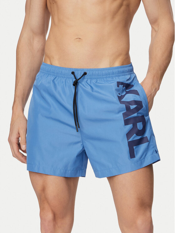 KARL LAGERFELD KARL LAGERFELD Pantaloni scurți pentru înot A1M46013 Albastru Regular Fit