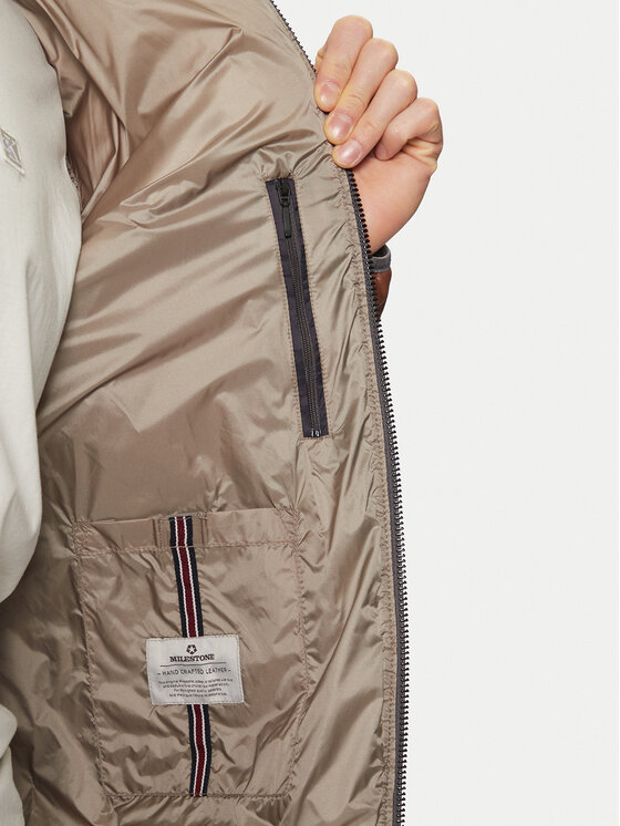 Milestone Milestone Кожено яке MSAversa 99101960080 Кафяв Regular Fit