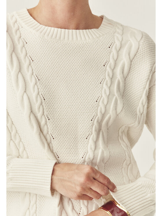 TATUUM Tatuum Sweter EVERELY Écru Classic Fit