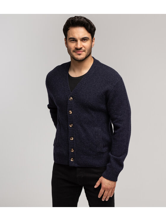 Lee Cooper Lee Cooper Kardigan BERYL 5440 Granatowy Regular Fit