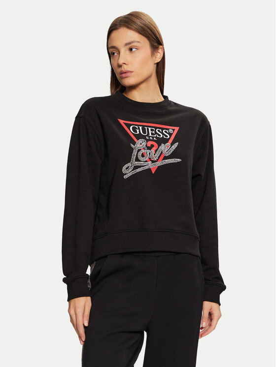 Guess Bluza W5RQ04 KB683 Czarny Regular Fit
