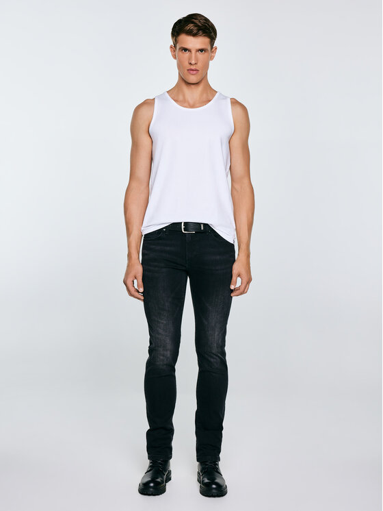 BIG STAR BIG STAR Tank top DERO Biały Slim Fit