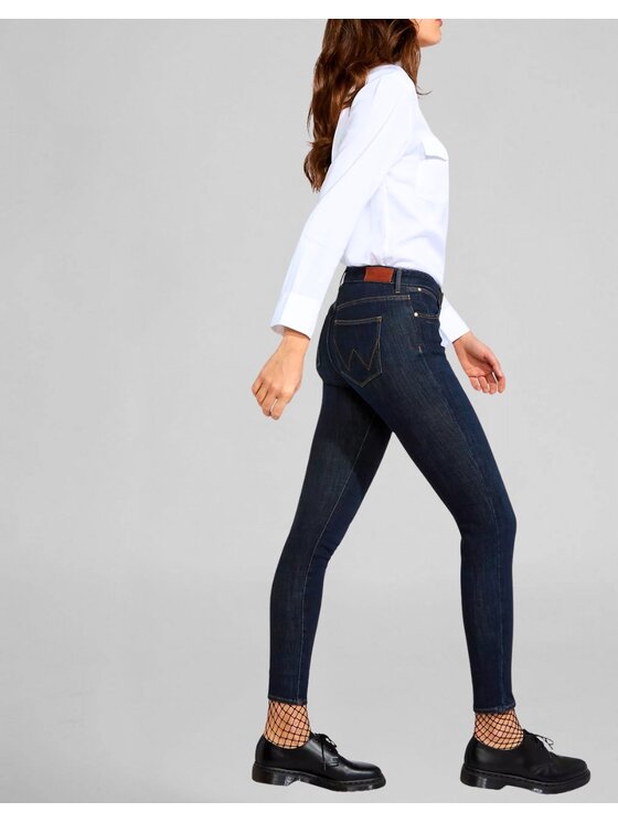 Wrangler Wrangler Jeansy Skinny 615 Niebieski Skinny Fit