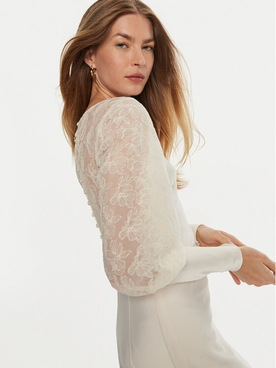 YAS YAS Vakarinė suknelė Dottea 26034444 Balta Regular Fit