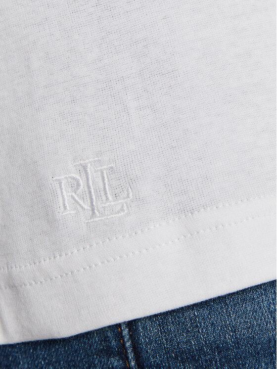 LAUREN RALPH LAUREN LAUREN RALPH LAUREN T-Shirt ILN62373 Biały Regular Fit