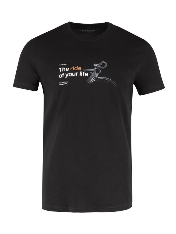 Volcano Volcano T-Shirt T-TOURING Czarny Regular Fit