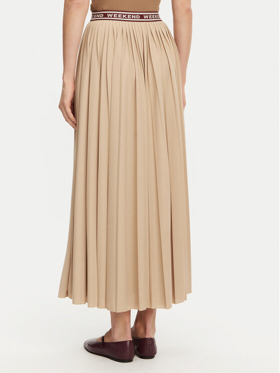 Weekend Max Mara Weekend Max Mara Plisovaná sukně Bleu 2515771031 Béžová Regular Fit
