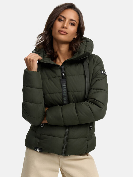 Navahoo Navahoo Kurtka zimowa Amayaa Zielony Regular Fit