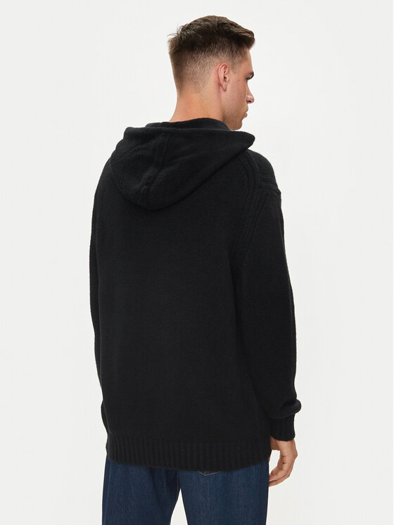 HUGO Hugo Sweter Scuud 50516626 Czarny Oversize