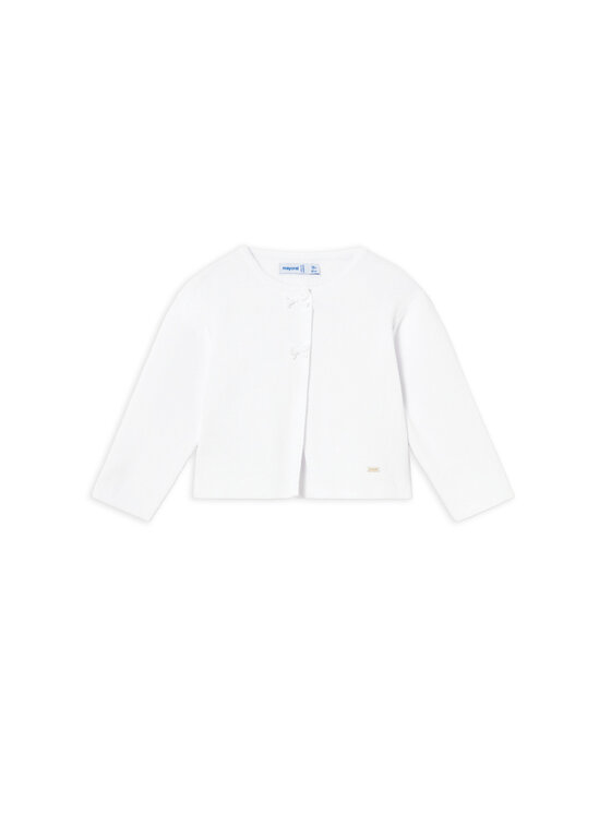 Mayoral Mayoral Pletena jopica 1307 Bela Regular Fit