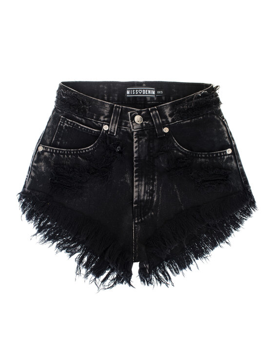 MissDenim MissDenim Szorty jeansowe High Waist Szary Regular Fit