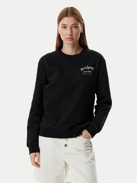 KARL LAGERFELD KARL LAGERFELD Sweatshirt B2W20048 Schwarz Relaxed Fit