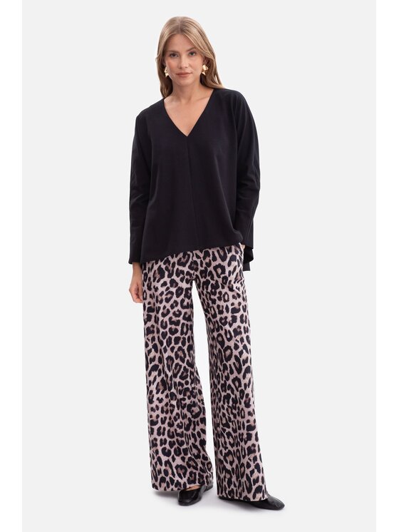 BeWear BeWear Bluzka b304 Czarny Baggy Fit