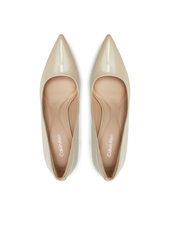 Calvin Klein Calvin Klein Čevlji z visoko peto Heel Pump 90 - Brush L HW0HW02263 Bež