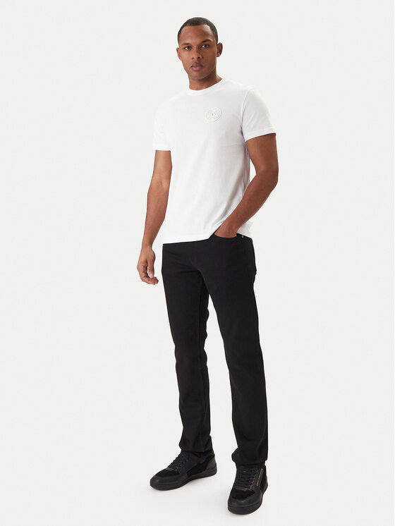 Versace Jeans Couture Versace Jeans Couture Majica 80GAHT03 CJ00T Bela Regular Fit