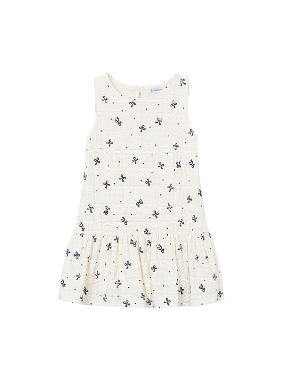 Mayoral Mayoral Eleganta kleita 3945 Écru Regular Fit