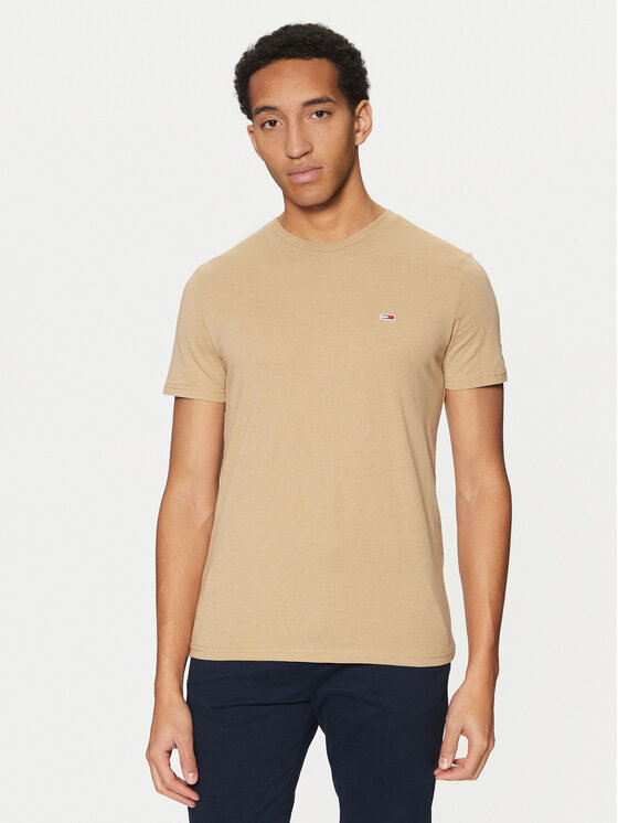 Tommy Jeans Tommy Jeans T-Shirt Jaspe DM0DM20363 Béžová Slim Fit