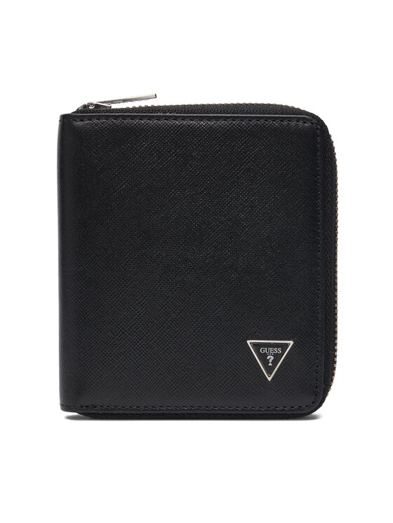 Guess Guess Голям мъжки портфейл SMMASL LEA02 Черен