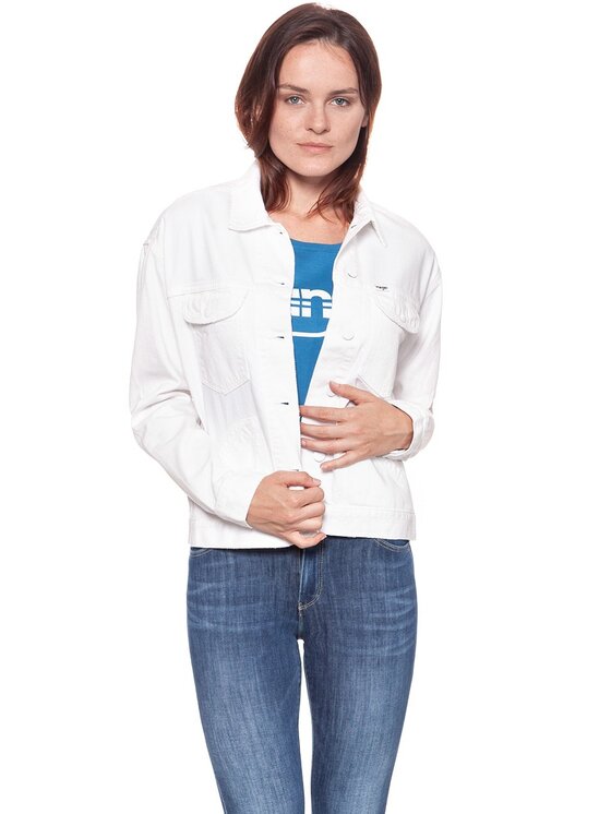 Wrangler Wrangler Giacca da donna RETRO JACKET Bianco Regular Fit