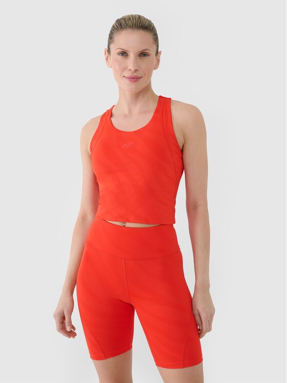 4F 4F Leggings 4FWSS25TFSTF016-62S Rosso Slim Fit