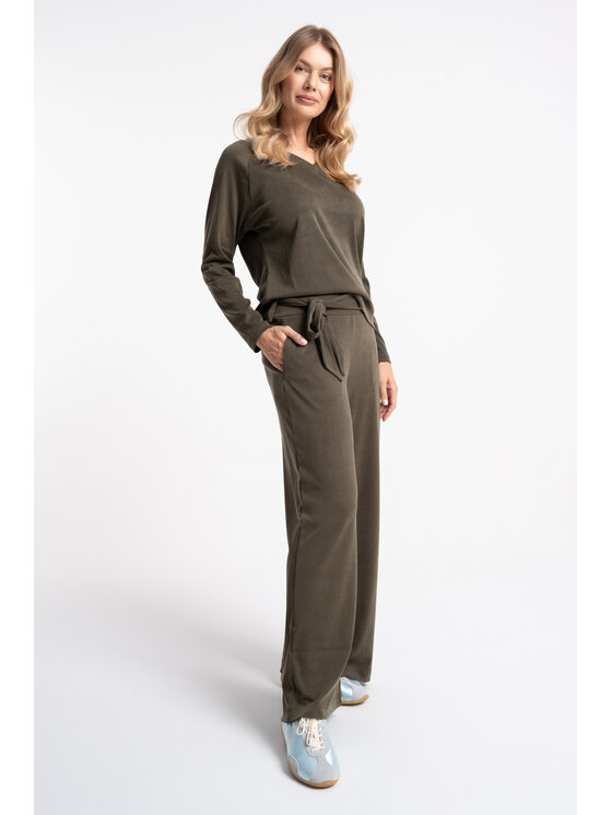 CLICK CLICK Παντελόνι υφασμάτινο 30-365 Χακί Relaxed Fit