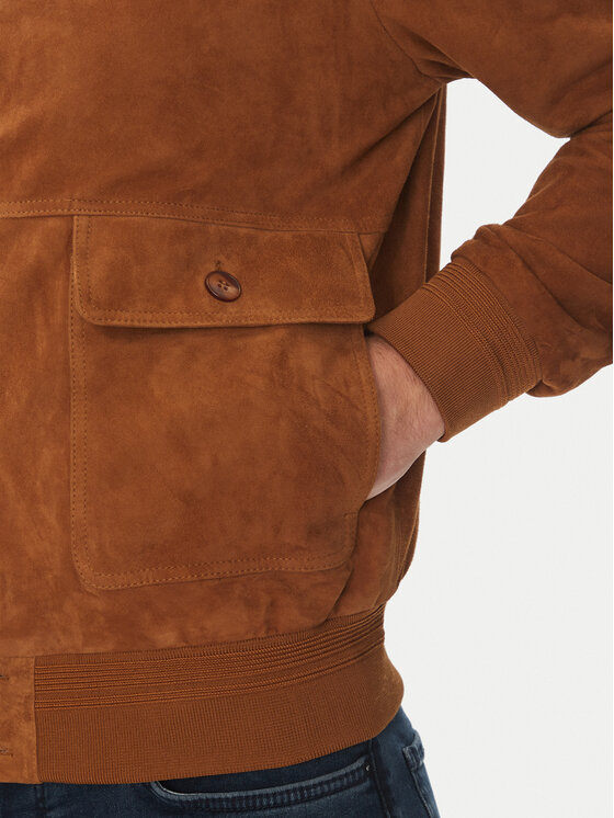Serge Pariente Serge Pariente Lederjacke Starter Vs Braun Regular Fit