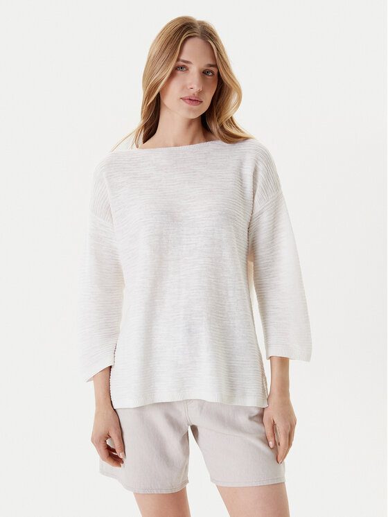 United Colors Of Benetton United Colors Of Benetton Pulover 115GD10CT Alb Boxy Fit