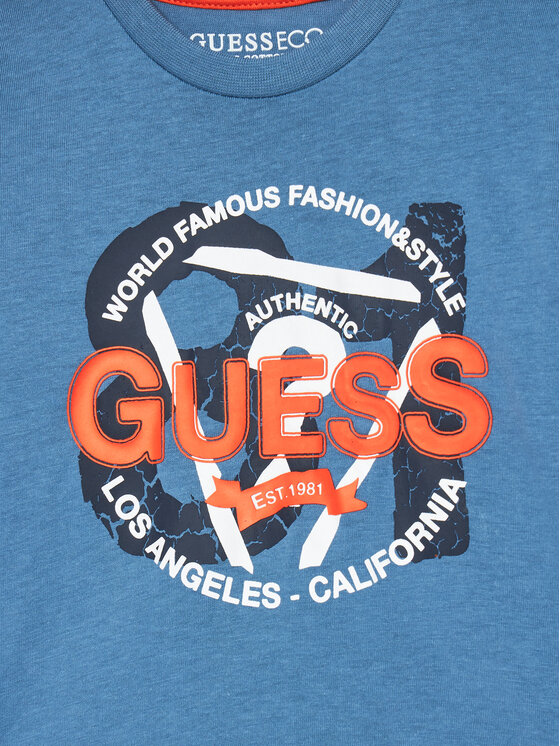 Guess Guess Μπλουζάκι N4BI03 I3Z14 Μπλε Regular Fit