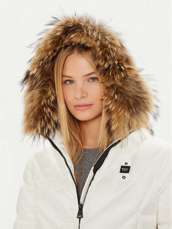 Blauer Blauer Μπουφάν πουπουλένιο 24WBLDC03051 006047 Λευκό Regular Fit