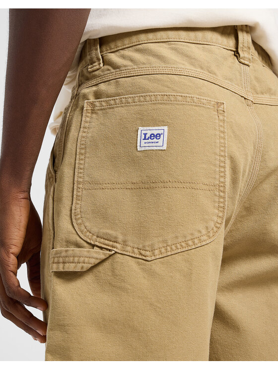 Lee Lee Szorty materiałowe CARPENTER SHORT Beżowy Regular Fit
