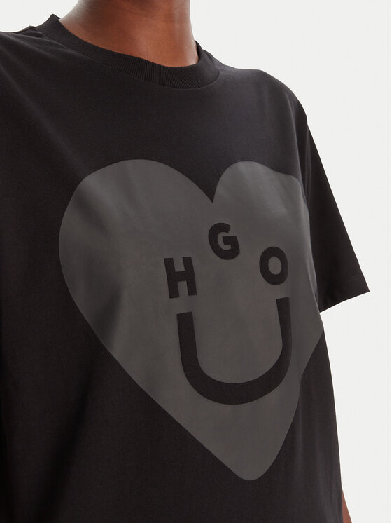 HUGO HUGO Marškinėliai Vintage 50545053 Juoda Loose Fit