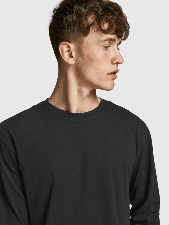 Jack&Jones Jack&Jones Majica dugih rukava Noa 12190128 Crna Loose Fit