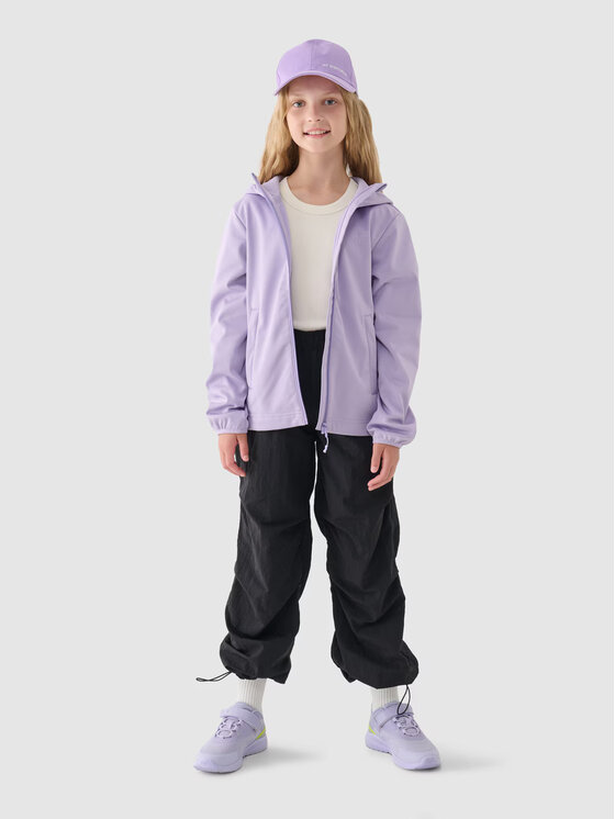 4F 4F Softshellová bunda 4FJWAW24TSOFF261-51S Fialová Regular Fit