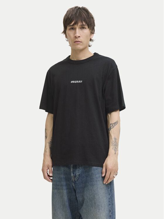 Jack & Jones Tricou Meadows Minimal 12283630 Negru Loose Fit