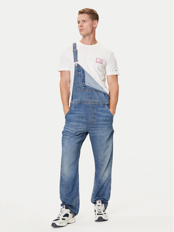 Tommy Jeans Tommy Jeans Jeans kombinezon Classic DM0DM21244 Plava Straight Fit