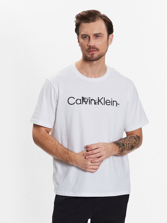 Calvin Klein Performance Marškinėliai T-Shirt 00GMS3K110 Balta Regular Fit
