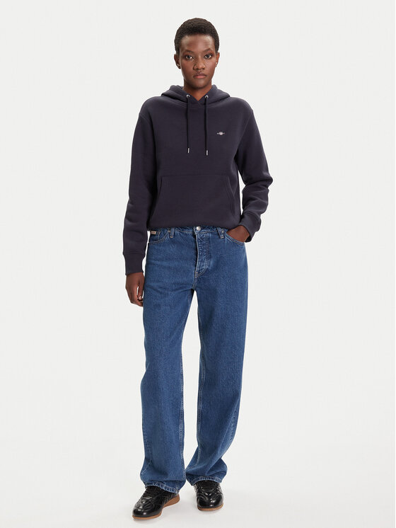 Gant Gant Pulóver Shield 4201413 Sötétkék Relaxed Fit