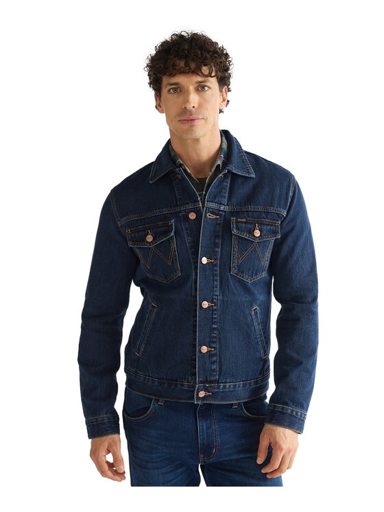 Wrangler Wrangler Kurtka jeansowa 112387652 Granatowy Regular Fit