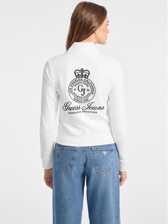 Guess Jeans Guess Jeans Суитшърт 176145 Бял Classic Fit
