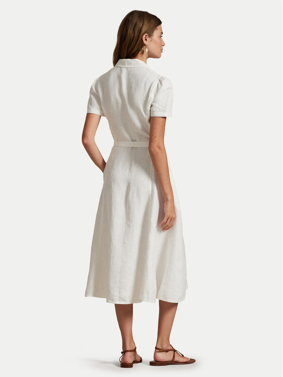 Polo Ralph Lauren Polo Ralph Lauren Rochie tip cămașă 211972041001 Alb Regular Fit
